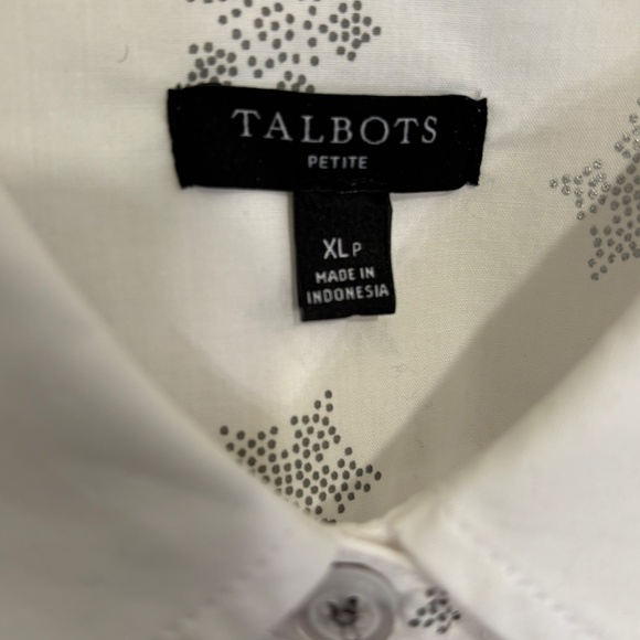 Like New Talbots Snowflake Top Shirt Blouse - Picture 4 of 6